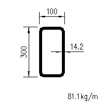 HFRHS 300x100x14,2